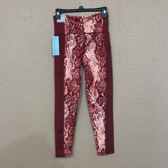 Ideology Snakeskin-Print 7/8 Leggings-S - Picture 3 of 10